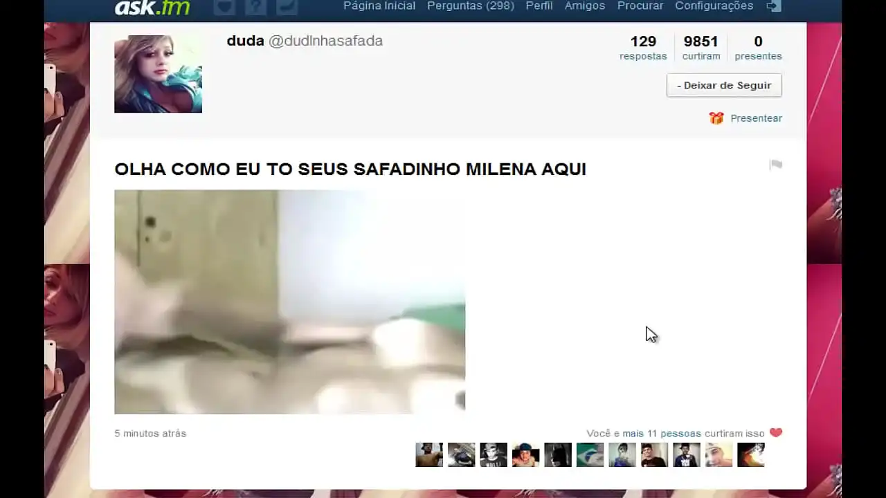 Duda - @dudlnhasafada Vazou na Net - ask.fm Oficial! (14 september 2013)