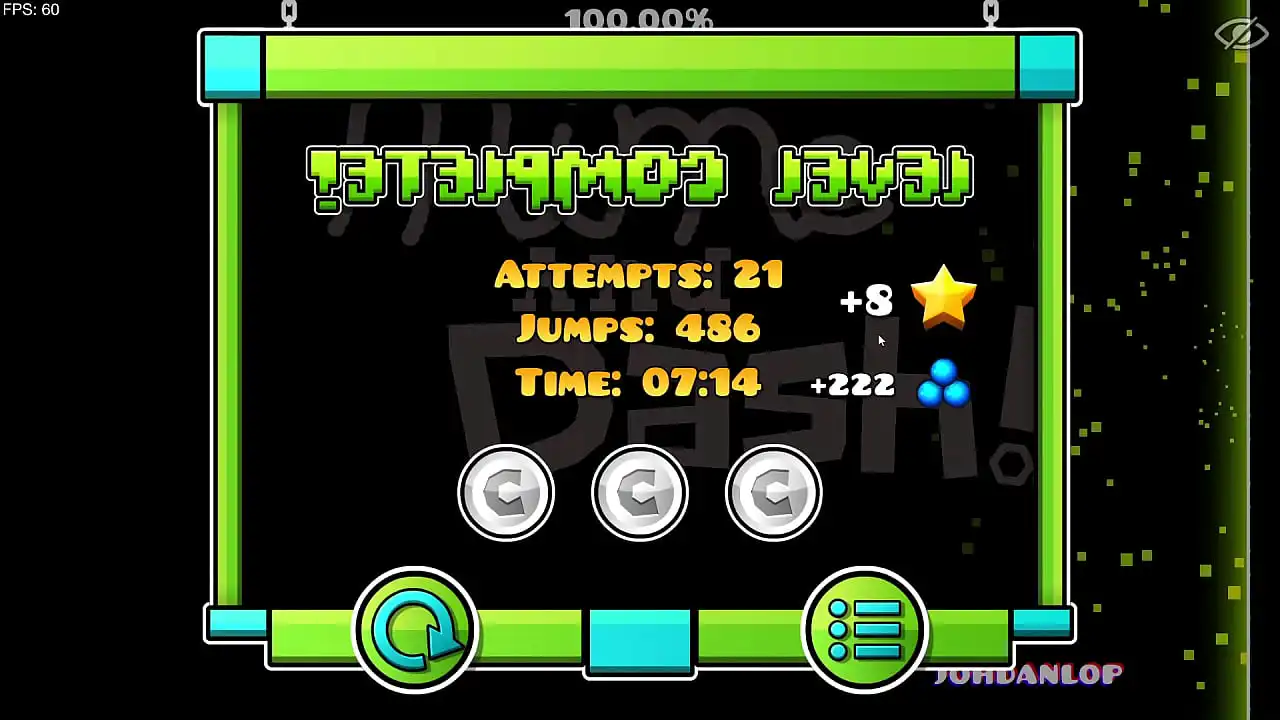 Mime e Dash 100% (3 moedas) - Geometry Dash